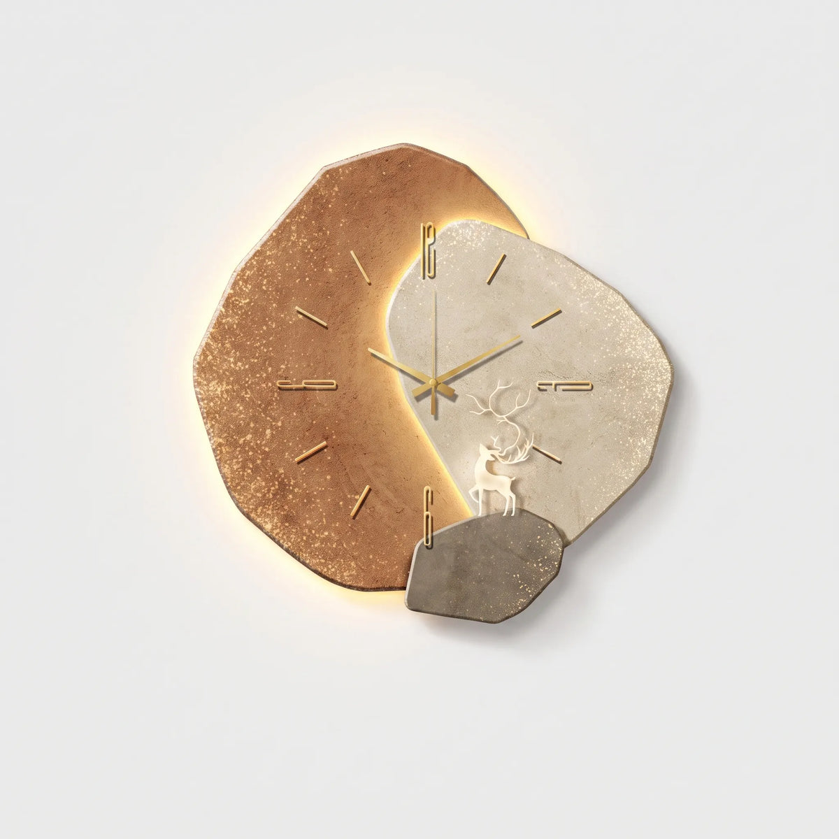 AuraClock - Moderne Organische LED Wandklok