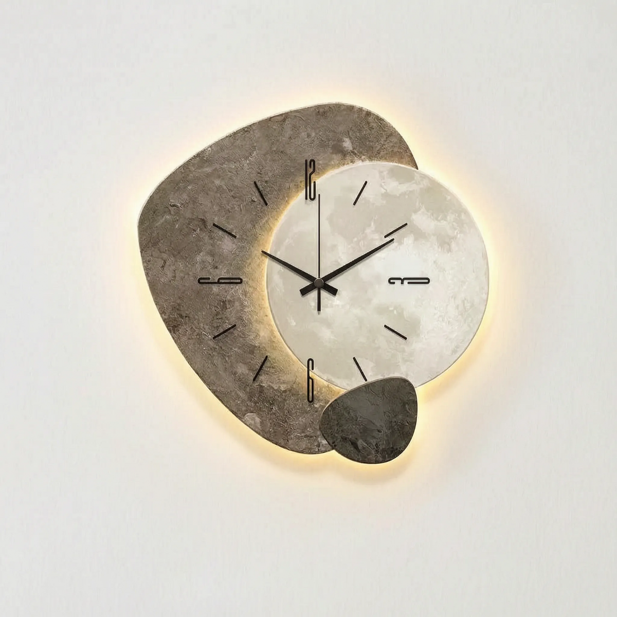 AuraClock - Moderne Organische LED Wandklok